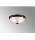 DeRuyter 34cm 2 Light E27 Flush Ceiling Light Satin Black/Frosted Glass-3