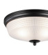 DeRuyter 34cm 2 Light E27 Flush Ceiling Light Satin Black/Frosted Glass-5