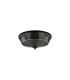 DeRuyter 34cm 2 Light E27 Flush Ceiling Light Satin Black/Smoke Glass-4