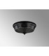 DeRuyter 34cm 2 Light E27 Flush Ceiling Light Satin Black/Smoke Glass-8