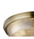 DeRuyter 43.8cm 3 Light E27 Flush Ceiling Light Antique Brass/Amber Glass-5