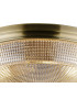 DeRuyter 43.8cm 3 Light E27 Flush Ceiling Light Antique Brass/Amber Glass-6