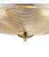 DeRuyter 43.8cm 3 Light E27 Flush Ceiling Light Antique Brass/Amber Glass-7