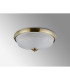 DeRuyter 43.8cm 3 Light E27 Flush Ceiling Light Antique Brass/Frosted Glass-8