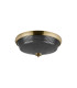 DeRuyter 43.8cm 3 Light E27 Flush Ceiling Light Antique Brass/Smoke Glass-4