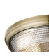 DeRuyter 43.8cm 3 Light E27 Flush Ceiling Light Antique Brass/Smoke Glass-5