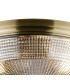 DeRuyter 43.8cm 3 Light E27 Flush Ceiling Light Antique Brass/Smoke Glass-6