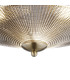 DeRuyter 43.8cm 3 Light E27 Flush Ceiling Light Antique Brass/Smoke Glass-7