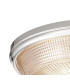 DeRuyter 43.8cm 3 Light E27 Flush Ceiling Light Polished Nickel/Amber Glass-5