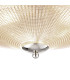 DeRuyter 43.8cm 3 Light E27 Flush Ceiling Light Polished Nickel/Amber Glass-7