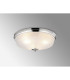 DeRuyter 43.8cm 3 Light E27 Flush Ceiling Light Polished Nickel/Frosted Glass-3