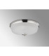 DeRuyter 43.8cm 3 Light E27 Flush Ceiling Light Polished Nickel/Frosted Glass-8