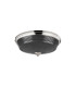 DeRuyter 43.8cm 3 Light E27 Flush Ceiling Light Polished Nickel/Smoke Glass-4