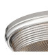 DeRuyter 43.8cm 3 Light E27 Flush Ceiling Light Polished Nickel/Smoke Glass-5