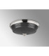 DeRuyter 43.8cm 3 Light E27 Flush Ceiling Light Polished Nickel/Smoke Glass-8