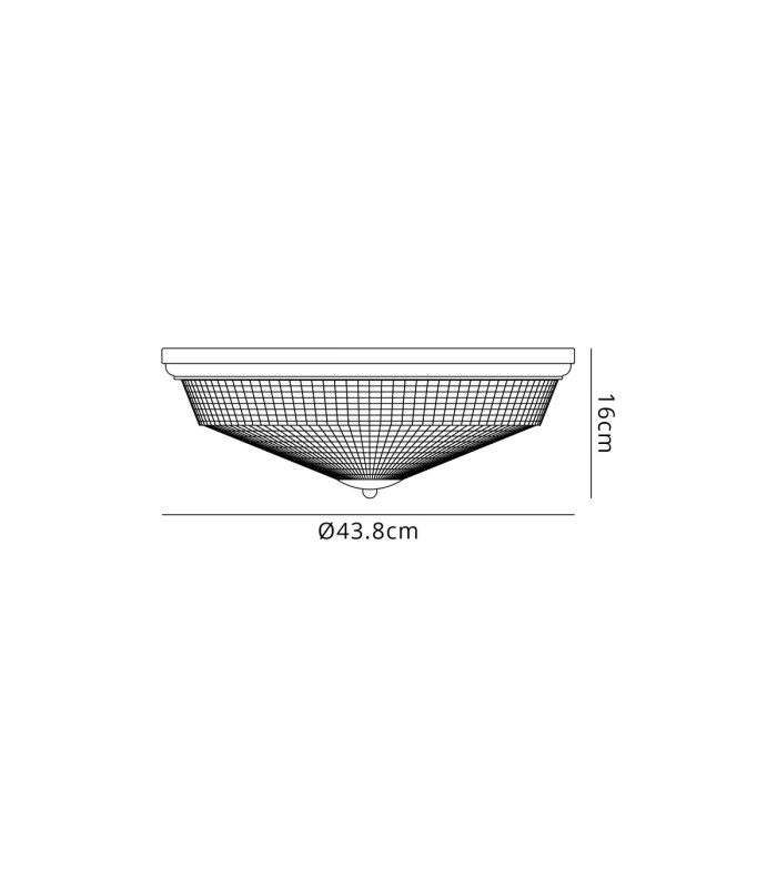 DeRuyter 43.8cm 3 Light E27 Flush Ceiling Light Satin Black/Amber Glass-2
