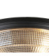 DeRuyter 43.8cm 3 Light E27 Flush Ceiling Light Satin Black/Amber Glass-6