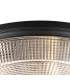DeRuyter 43.8cm 3 Light E27 Flush Ceiling Light Satin Black/Clear Glass-6