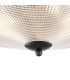 DeRuyter 43.8cm 3 Light E27 Flush Ceiling Light Satin Black/Clear Glass-7