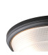 DeRuyter 43.8cm 3 Light E27 Flush Ceiling Light Satin Black/Frosted Glass-5