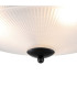 DeRuyter 43.8cm 3 Light E27 Flush Ceiling Light Satin Black/Frosted Glass-7