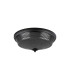 DeRuyter 43.8cm 3 Light E27 Flush Ceiling Light Satin Black/Smoke Glass-4