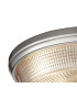 DeRuyter 43.8cm 3 Light E27 Flush Ceiling Light Satin Nickel/Amber Glass-5