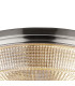 DeRuyter 43.8cm 3 Light E27 Flush Ceiling Light Satin Nickel/Amber Glass-6