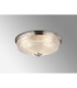 DeRuyter 43.8cm 3 Light E27 Flush Ceiling Light Satin Nickel/Clear Glass-3