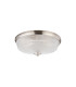 DeRuyter 43.8cm 3 Light E27 Flush Ceiling Light Satin Nickel/Clear Glass-4