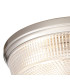 DeRuyter 43.8cm 3 Light E27 Flush Ceiling Light Satin Nickel/Clear Glass-5
