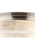 DeRuyter 43.8cm 3 Light E27 Flush Ceiling Light Satin Nickel/Clear Glass-6
