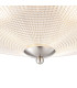 DeRuyter 43.8cm 3 Light E27 Flush Ceiling Light Satin Nickel/Clear Glass-7