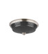 DeRuyter 43.8cm 3 Light E27 Flush Ceiling Light Satin Nickel/Smoke Glass-4