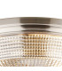 DeRuyter 43.8cm 3 Light E27 Flush Ceiling Light Satin Nickel/Smoke Glass-6
