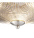 DeRuyter 43.8cm 3 Light E27 Flush Ceiling Light Satin Nickel/Smoke Glass-7