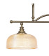 DeRuyter Semi Flush/Pendant Bar 2 Light Adjustable E27 Antique Brass/Amber Glass-8