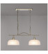 DeRuyter Semi Flush/Pendant Bar 2 Light Adjustable E27 Antique Brass/Frosted Glass-3