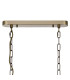 DeRuyter Semi Flush/Pendant Bar 2 Light Adjustable E27 Antique Brass/Frosted Glass-6