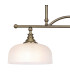 DeRuyter Semi Flush/Pendant Bar 2 Light Adjustable E27 Antique Brass/Frosted Glass-8