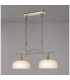 DeRuyter Semi Flush/Pendant Bar 2 Light Adjustable E27 Antique Brass/Frosted Glass-11