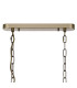 DeRuyter Semi Flush/Pendant Bar 2 Light Adjustable E27 Antique Brass/Smoke Glass-6