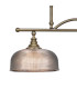 DeRuyter Semi Flush/Pendant Bar 2 Light Adjustable E27 Antique Brass/Smoke Glass-8