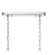 DeRuyter Semi Flush/Pendant Bar 2 Light Adjustable E27 Polished Nickel/Amber Glass-6