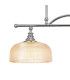 DeRuyter Semi Flush/Pendant Bar 2 Light Adjustable E27 Polished Nickel/Amber Glass-8
