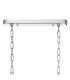 DeRuyter Semi Flush/Pendant Bar 2 Light Adjustable E27 Polished Nickel/Frosted Glass-6