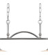 DeRuyter Semi Flush/Pendant Bar 2 Light Adjustable E27 Polished Nickel/Frosted Glass-7