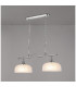 DeRuyter Semi Flush/Pendant Bar 2 Light Adjustable E27 Polished Nickel/Frosted Glass-11