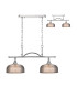 DeRuyter Semi Flush/Pendant Bar 2 Light Adjustable E27 Polished Nickel/Smoke Glass-1