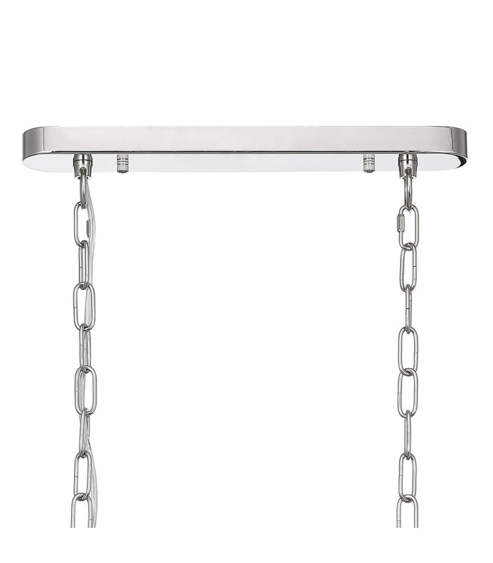 DeRuyter Semi Flush/Pendant Bar 2 Light Adjustable E27 Polished Nickel/Smoke Glass-6